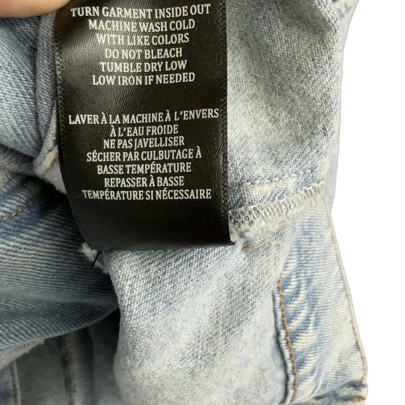 BLANKNYC Denim Moto Vest Grunge Biker 80's Light Wash Belted Medium Diagonal Zip - Picture 8 of 10